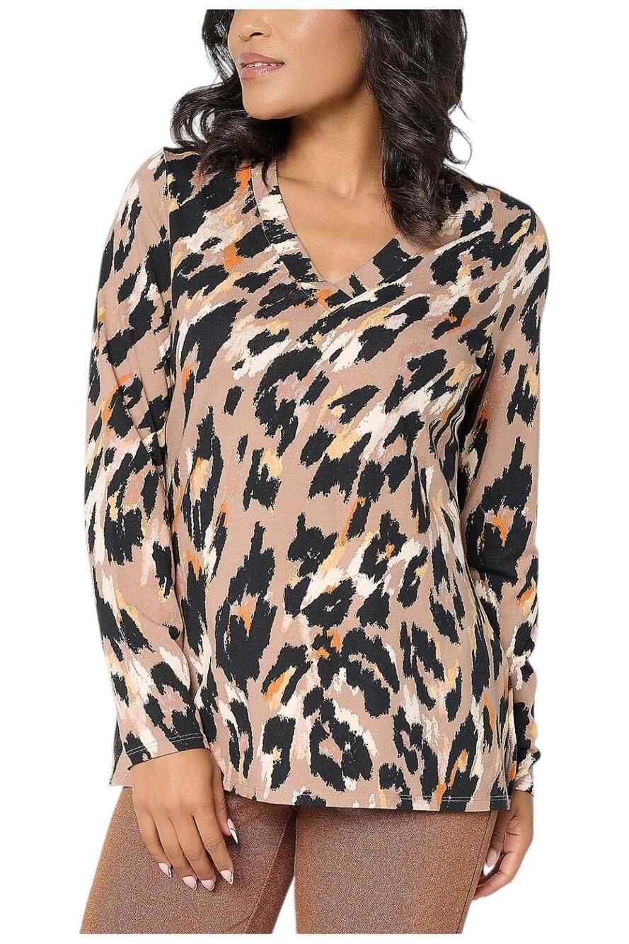 Belle by Kim Gravel TripleLuxe Knit Fierce & Femme V-Neck Top Prtbella - Regular